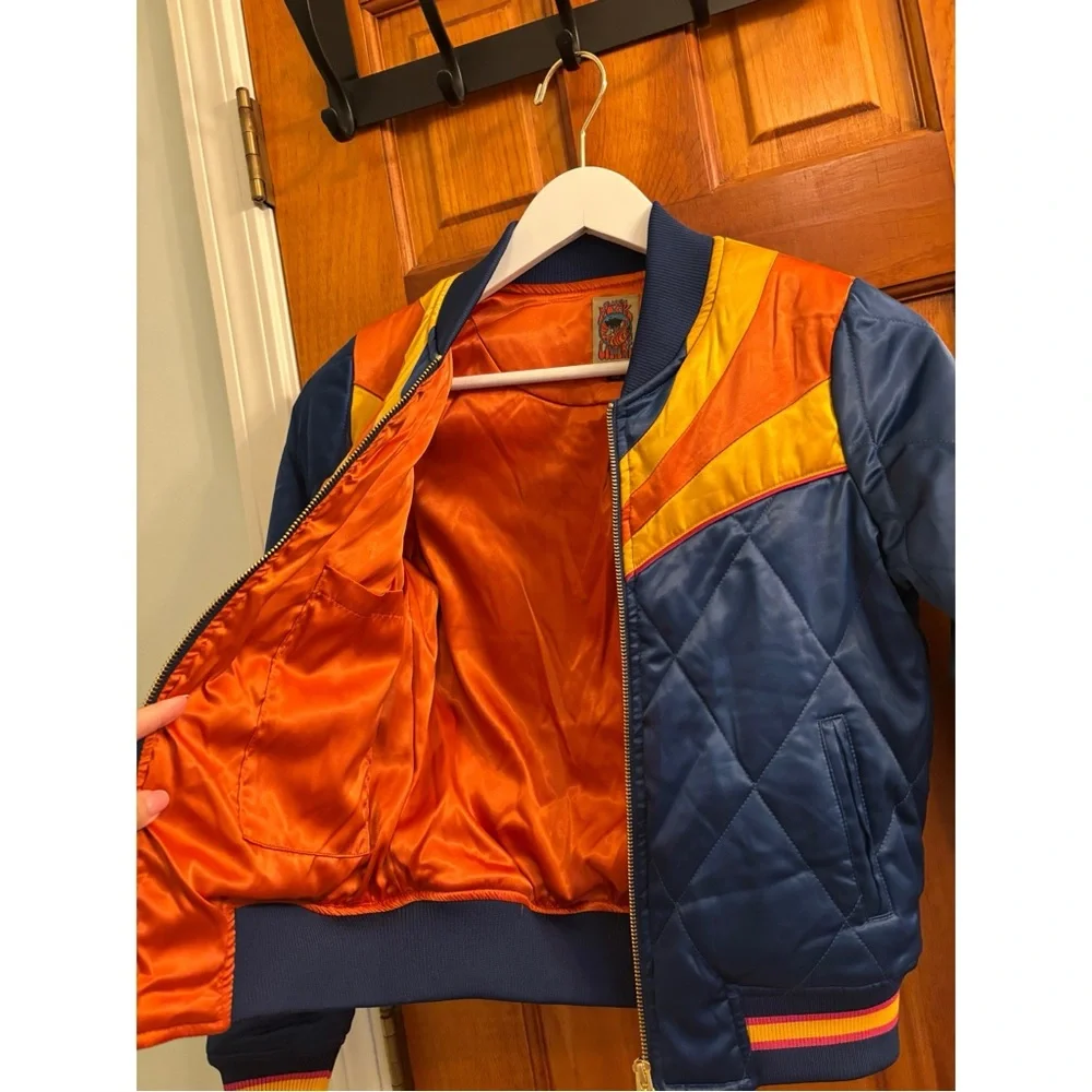 Classic Rock Couture Original Blue Rising Sun Bomber Jacket - XS - Picture 10 of 10